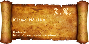 Klimo Mónika névjegykártya